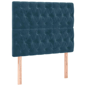 vidaXL Headboard Dark Blue 90x7x118/128 cm Velvet