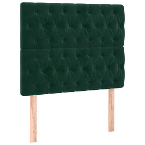 vidaXL Headboard Dark Green 100x7x118/128 cm Velvet