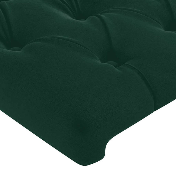 vidaXL Headboard Dark Green 180x7x118/128 cm Velvet