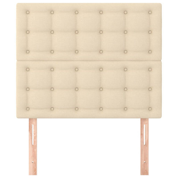 Kopfteil Creme 80x5x118/128 cm Stoff