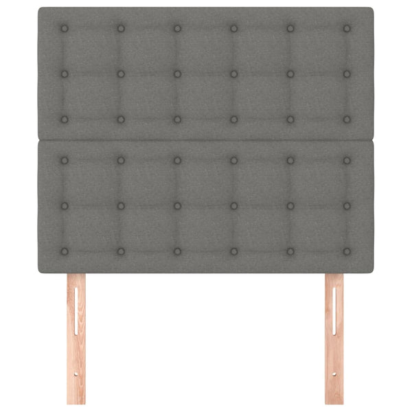 Kopfteil Dunkelgrau 90 x 5 x 118/128 cm Stoff