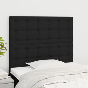 Kopfteil Schwarz 90x5x118/128 cm Stoff