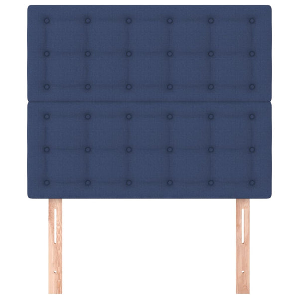 Kopfteil Blau 90x5x118/128 cm Stoff