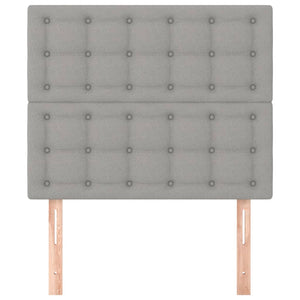 Kopfteil Hellgrau 100 x 5 x 118/128 cm Stoff