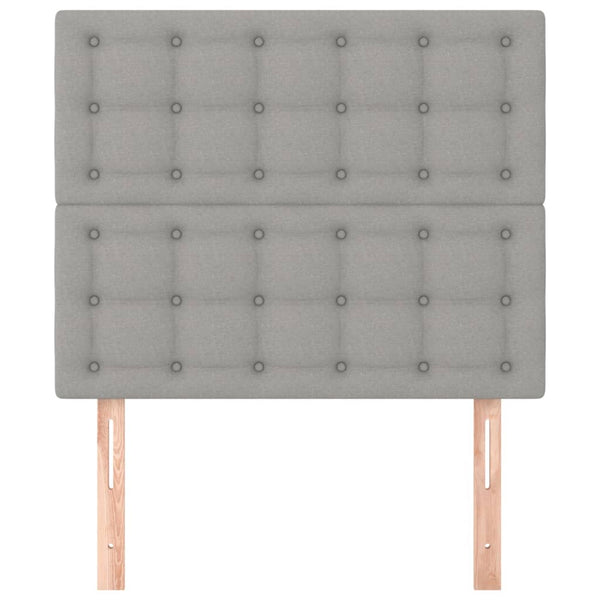 Kopfteil Hellgrau 100 x 5 x 118/128 cm Stoff