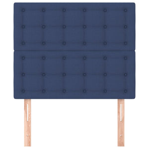 Kopfteil Blau 100 x 5 x 118/128 cm Stoff