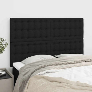 Kopfteil Schwarz 144x5x118/128 cm Stoff