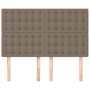 Kopfteil Taupe 144x5x118/128 cm Stoff