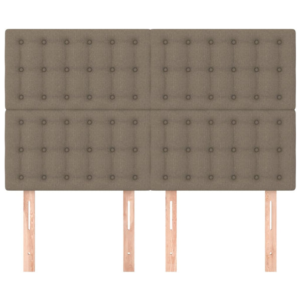 Kopfteil Taupe 144x5x118/128 cm Stoff