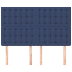 Kopfteil Blau 144x5x118/128 cm Stoff