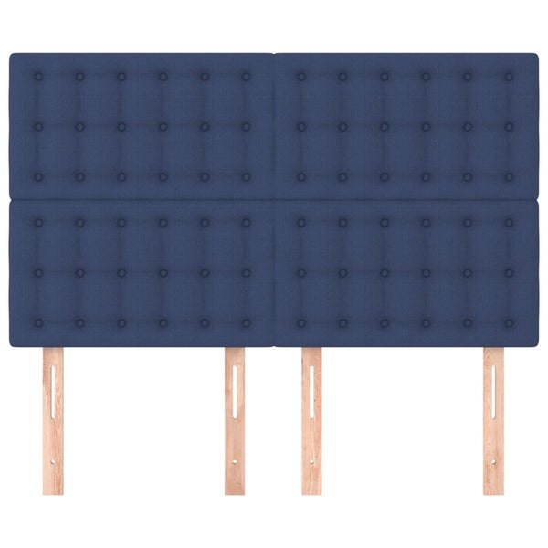 Kopfteil Blau 144x5x118/128 cm Stoff