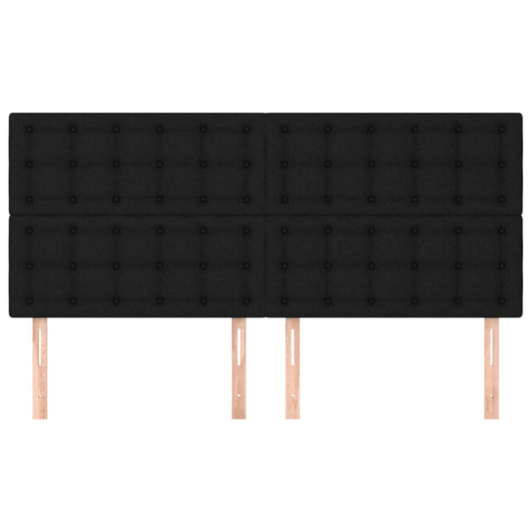Kopfteil Schwarz 160 x 5 x 118/128 cm Stoff