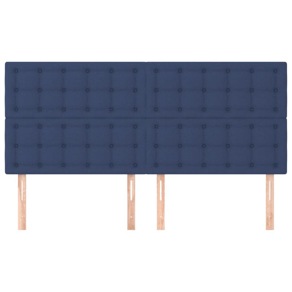 Kopfteil Blau 160x5x118/128 cm Stoff