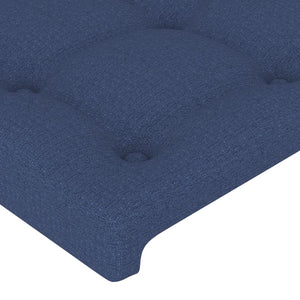 Kopfteil Blau 160x5x118/128 cm Stoff