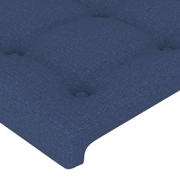 Kopfteil Blau 160x5x118/128 cm Stoff