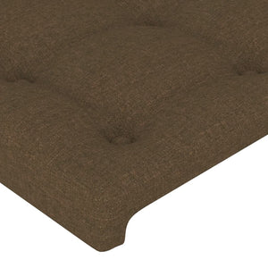 Kopfteil Dunkelbraun 180x5x118/128 cm Stoff