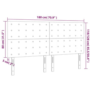 Kopfteil Dunkelbraun 180x5x118/128 cm Stoff