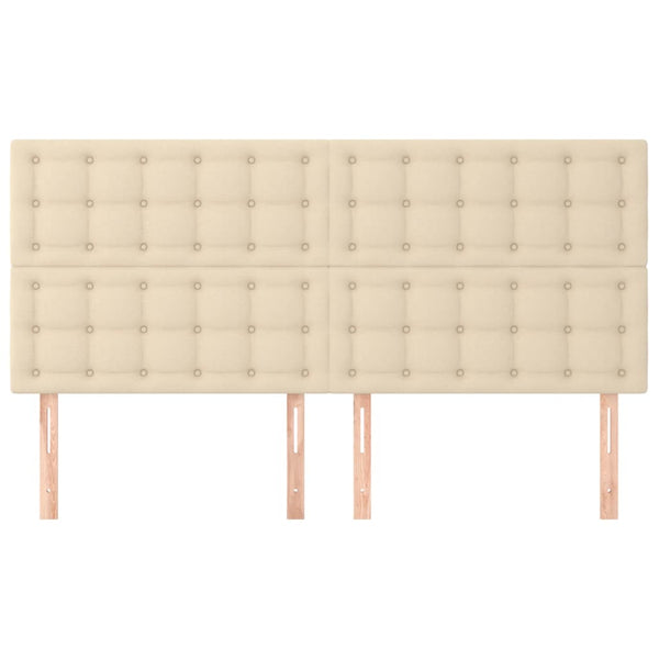 Kopfteil Creme 180x5x118/128 cm Stoff