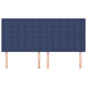 Kopfteil Blau 200 x 5 x 118/128 cm Stoff