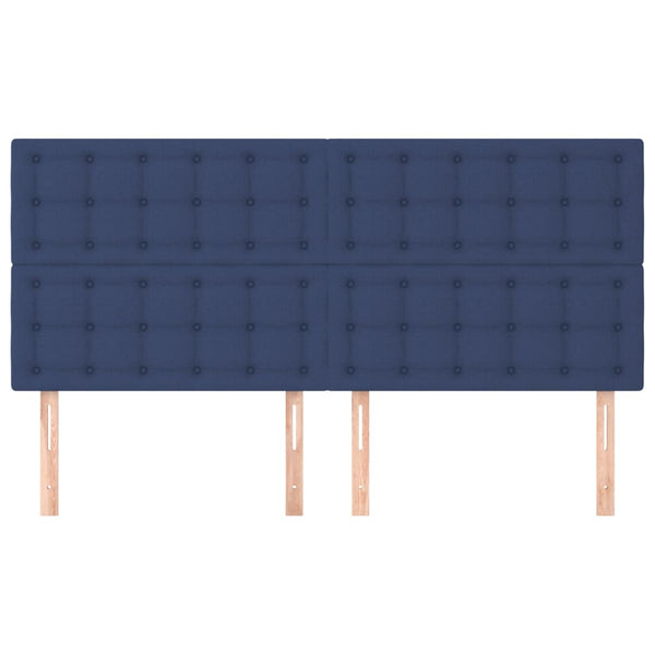 Kopfteil Blau 200 x 5 x 118/128 cm Stoff