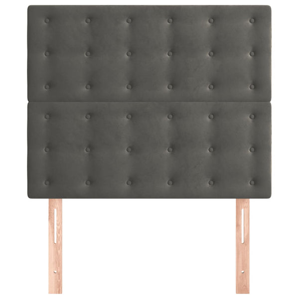 Kopfteil Dunkelgrau 80 x 5 x 118/128 cm Samt