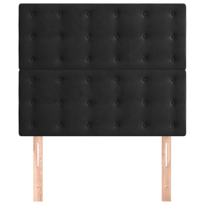 Kopfteil Schwarz 80x5x118/128 cm Samt