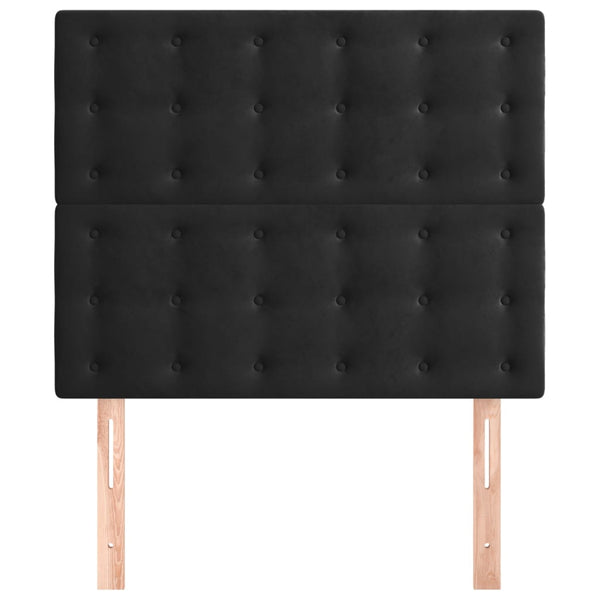 Kopfteil Schwarz 80x5x118/128 cm Samt