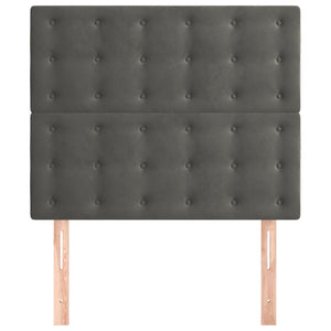 Kopfteil Dunkelgrau 90 x 5 x 118/128 cm Samt