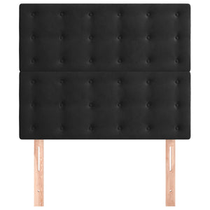 Kopfteil Schwarz 90x5x118/128 cm Samt