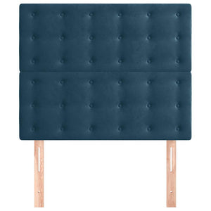 Kopfteil Dunkelblau 90x5x118/128 cm Samt