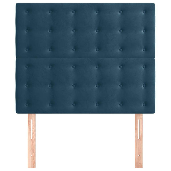 Kopfteil Dunkelblau 90x5x118/128 cm Samt