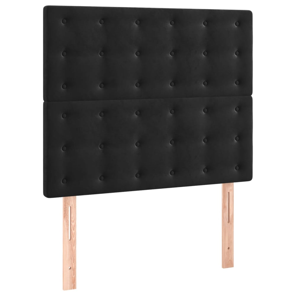 vidaXL Headboard Black 100x5x118/128 cm Velvet