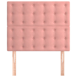 vidaXL Headboard Pink 100 x 5 x 118/128 cm Velvet