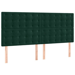 vidaXL Headboard Dark Green 160x5x118/128 cm Velvet