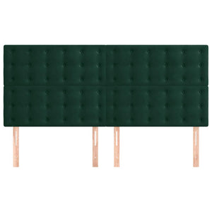 vidaXL Headboard Dark Green 180x5x118/128 cm Velvet