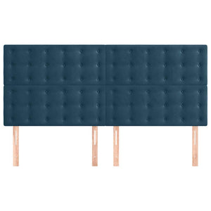 vidaXL Headboard Dark Blue 180x5x118/128 cm Velvet