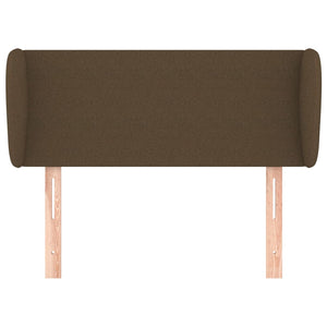 vidaXL Wingback Headboard Dark Brown 83x23x78/88 cm Fabric