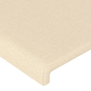 vidaXL Wingback Headboard Cream 83x23x78/88 cm Fabric