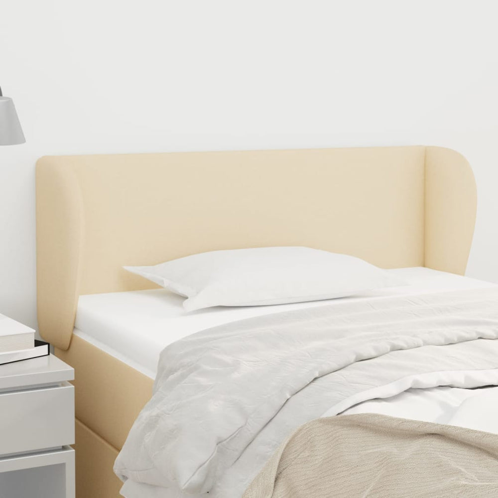 vidaXL Wingback Headboard Cream 83x23x78/88 cm Fabric