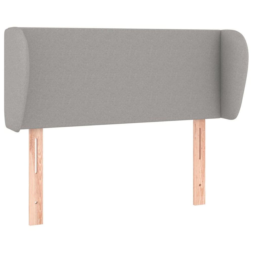 vidaXL Wingback Headboard Light Gray 93x23x78/88 cm Fabric