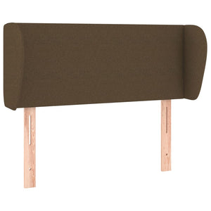 vidaXL Wingback Headboard Dark Brown 93x23x78/88 cm Fabric