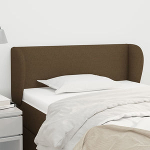 vidaXL Wingback Headboard Dark Brown 93x23x78/88 cm Fabric