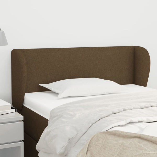 vidaXL Wingback Headboard Dark Brown 93x23x78/88 cm Fabric