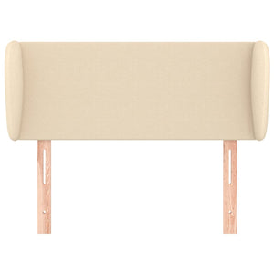 vidaXL Wingback Headboard Cream 93x23x78/88 cm Fabric