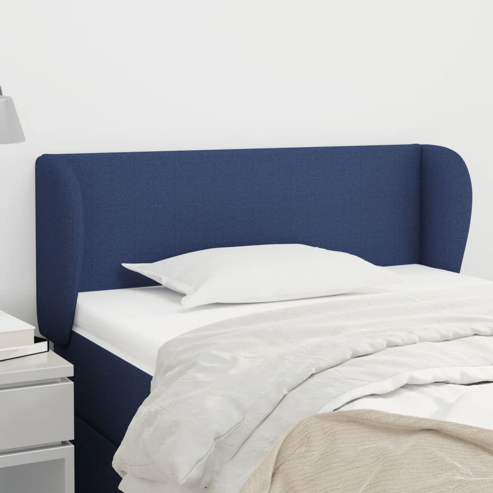 vidaXL Wingback Headboard Blue 93x23x78/88 cm Fabric