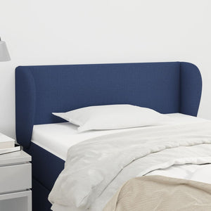 vidaXL Wingback Headboard Blue 93x23x78/88 cm Fabric