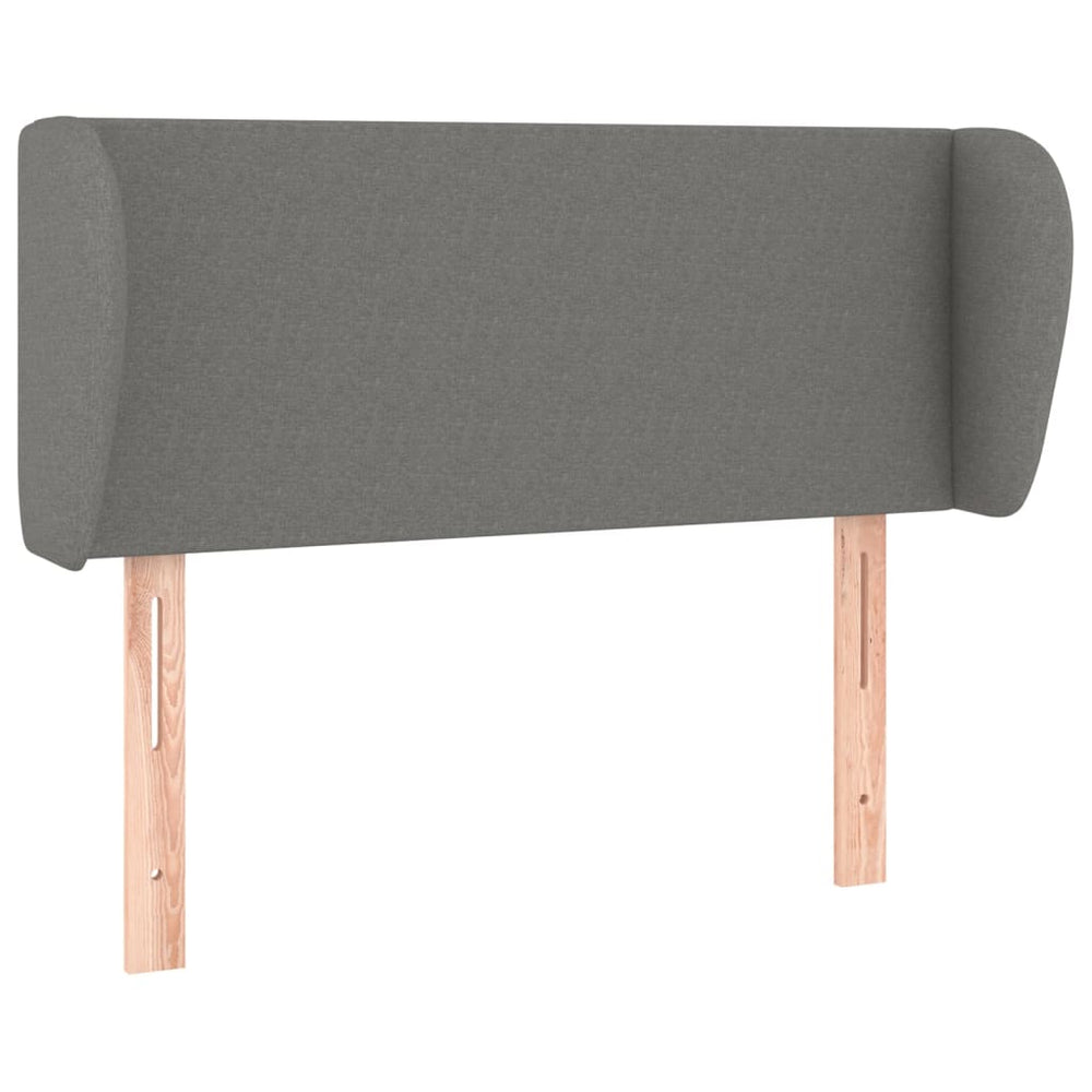 vidaXL Wingback Headboard Dark Grey 103x23x78/88 cm Fabric