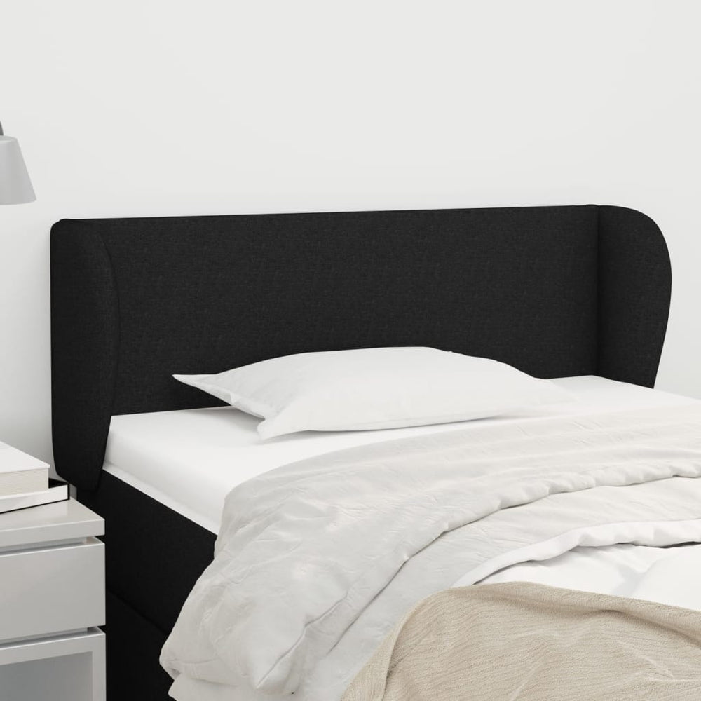 vidaXL Wingback Headboard Black 103x23x78/88 cm Fabric