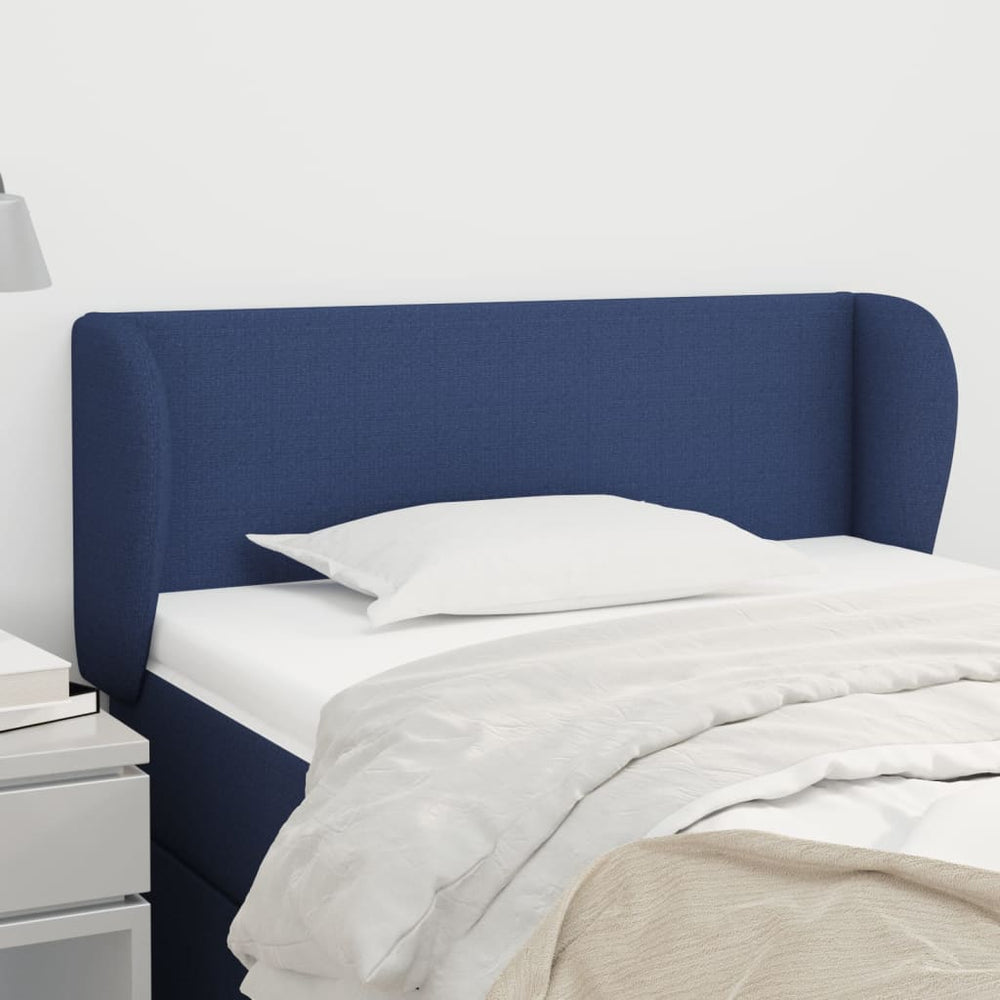 vidaXL Wingback Headboard Blue 103x23x78/88 cm Fabric