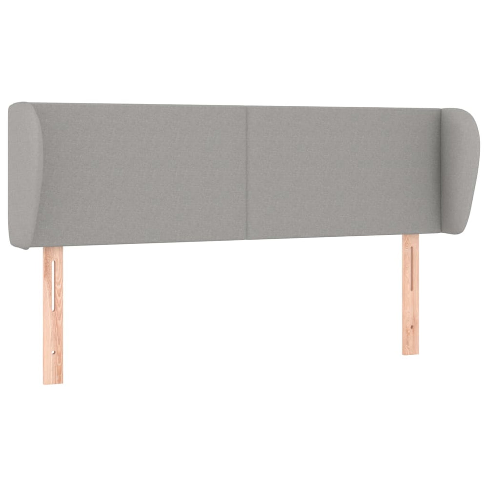 vidaXL Wingback Headboard Light Grey 147x23x78/88 cm Fabric